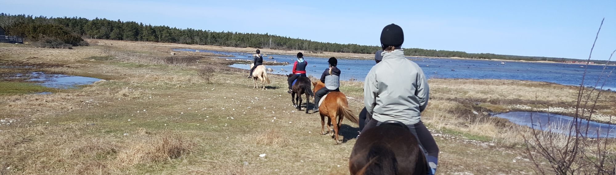 ridning på led längs havet